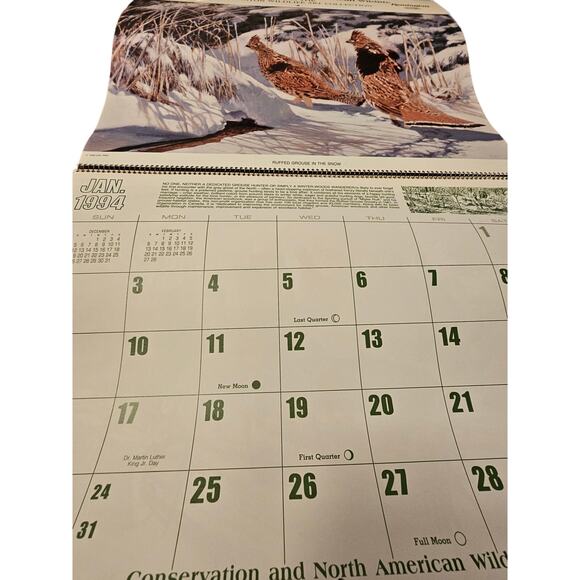 1994 Vintage Remington Dupont Calendar Wildlife and Hunting Memorabilia - Picture 2 of 5